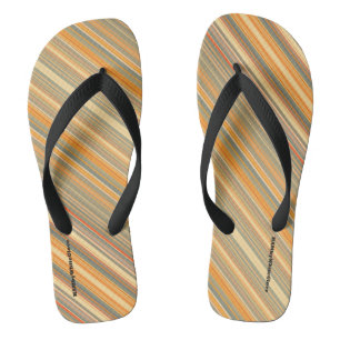HAMbyWG - Chanclas para hombre naranja gris diagon