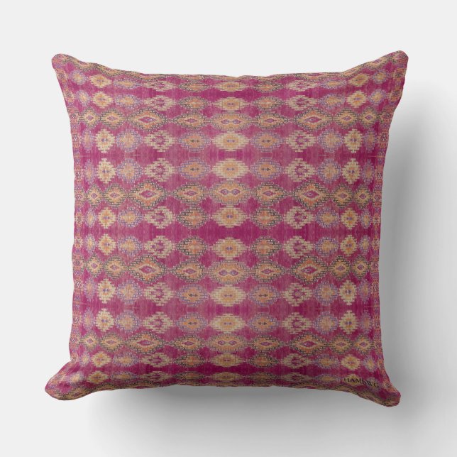 HAMbyWG - Cojín decorativo - Boho Magenta (Anverso)
