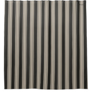 HAMbyWG - cortina de ducha - beige y raya negra