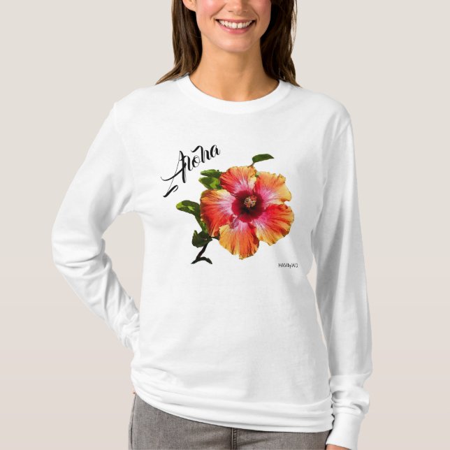HAMbyWG Hawaiin Hibiscus Aloha Flower Top (Anverso)