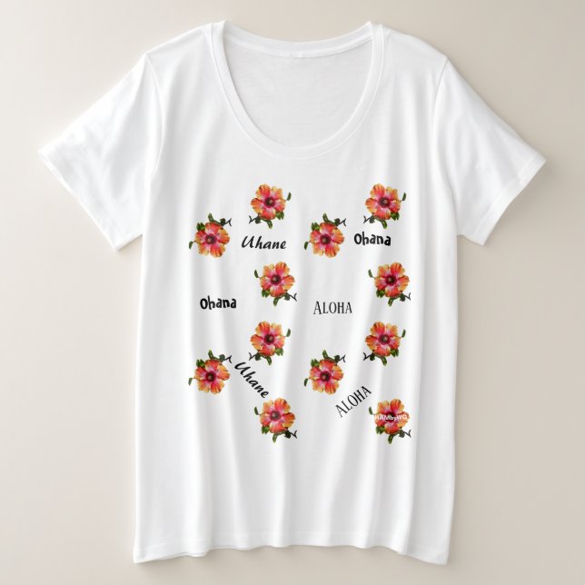 HAMbyWG Hawaiin Hibiscus Aloha Flower Top (Anverso del diseño)