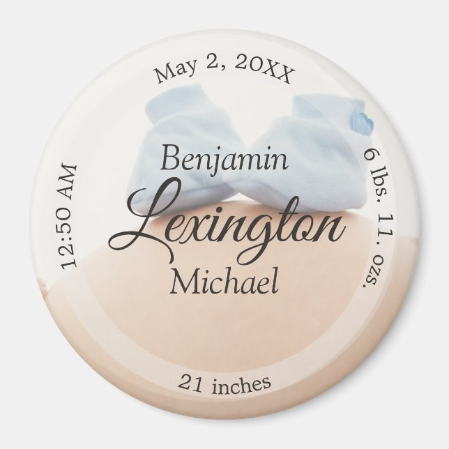 HAMbyWG - Imán de anuncio de nacimiento de bebé (Frente)