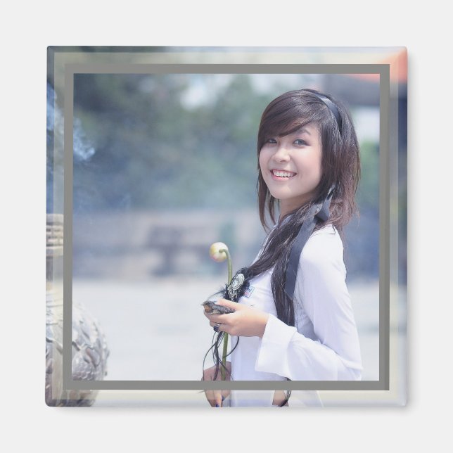 HAMbyWG - Imán fotográfico con doble borde (Frente)