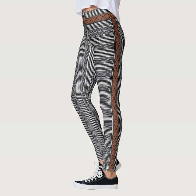 HAMbyWG - Leggings - Black & White Modern (Izquierda)