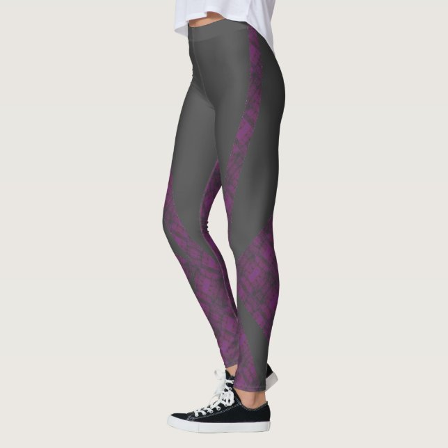 HAMbyWG - Leggings de compresión - Purple con moto (Izquierda)