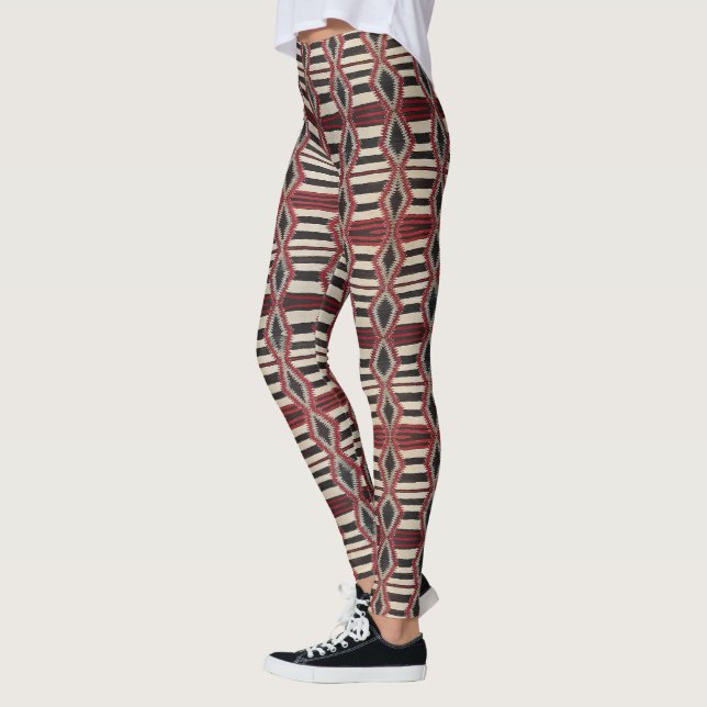 HAMbyWG - Leggings Nativo Estadounidense Hueso Roj (Izquierda)