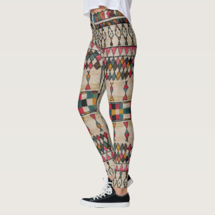 HAMbyWG Leggings Vintage Tribal Off-White/Rosa/Tl