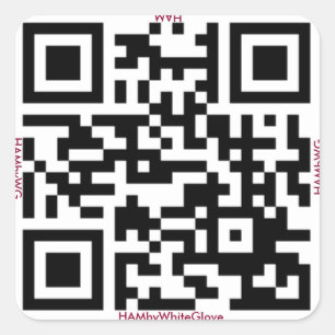 HAMbyWG - Pegatinas - Código QR con nombres B/W