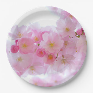 HAMbyWG - Platos de Papel 9" - Flores Rosas