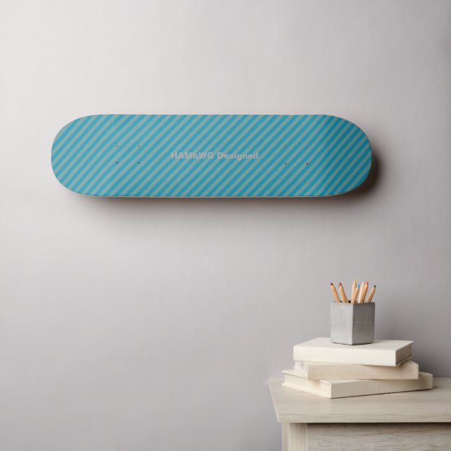 HAMbyWG - Skateboard - Aqua Stripes (Arte de pared (horz))
