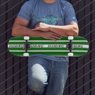 HAMbyWG - Skateboard - Green & White con HAMbWG Ba