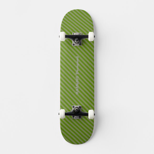 HAMbyWG - Skateboard - Rayas diagonales grises (Anverso)