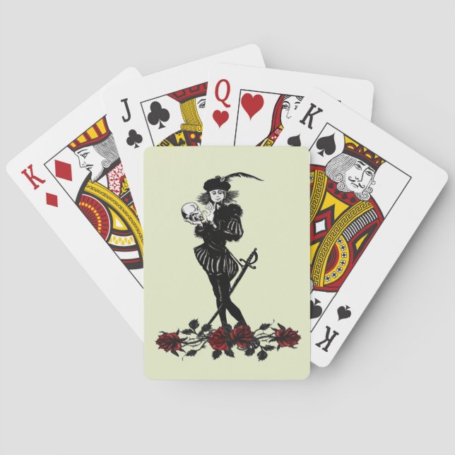 Hamlet El Bardo Bicicleta de Cartas de Juego Verde (Reverso)