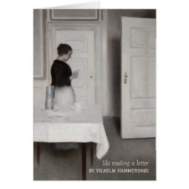 Hammershøi Ida leyendo una carta CC0696 Card