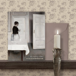 Hammershøi Ida leyendo una carta postal CC0698