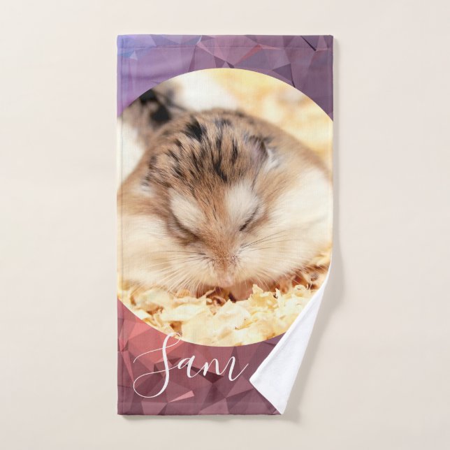 HammyVille - Nombre de Personalizar de mimbre de R (Toalla de mano)