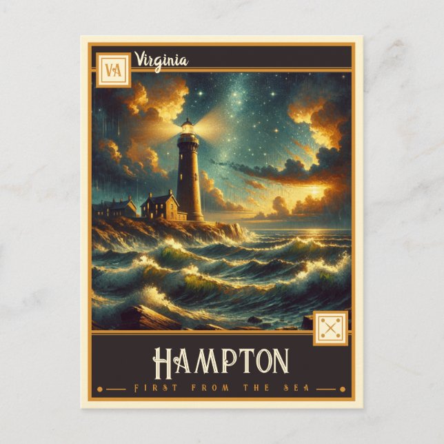 Hampton, Virginia | Postal de época (Anverso)