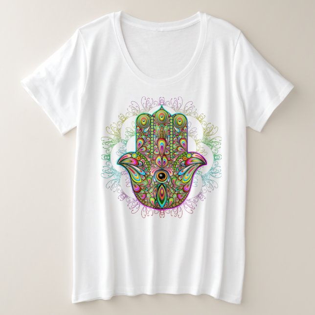Hamsa Fatma Hand Psychedelic Art (Anverso del diseño)