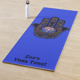 Hamsa para buenas vibraciones Tu nombre yoga mat
