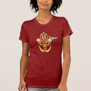 Hamsa y camisa de las flores