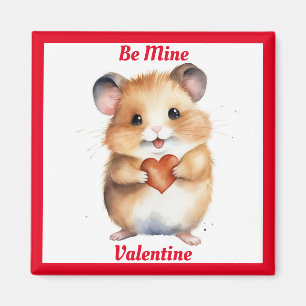 Hámster con el imán de Valentine en el corazón