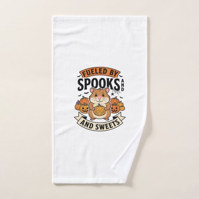 Hámster de Halloween alimentado por espantos diver (Toalla de mano)