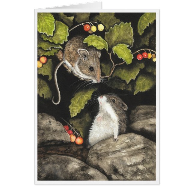 Hámster de los ratones de la fauna por la tarjeta (Frente)