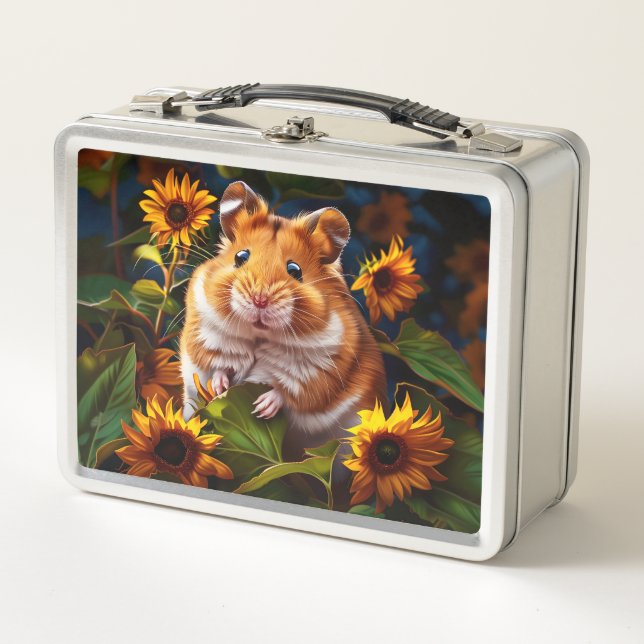 Hamster entre girasoles (Anverso)