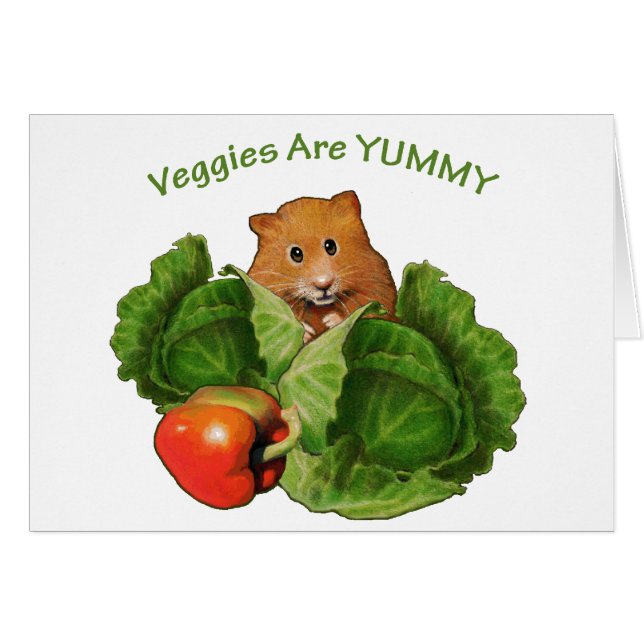 Hámster lindo: Los Veggies son deliciosos: Salud, (Anverso (Horizontal))