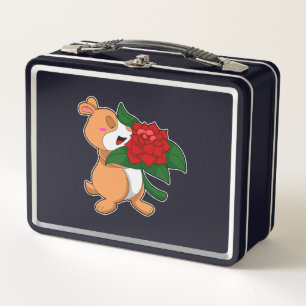 Hamster with Flower Rose