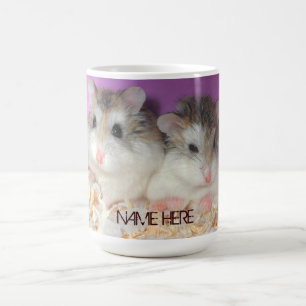 Hámsteres lindos en taza del amor con nombre
