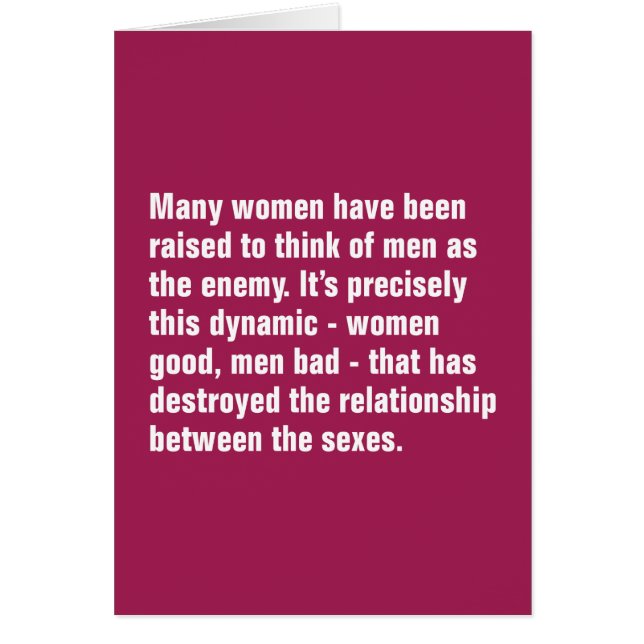 Han criado a muchas mujeres para pensar en (Frente)