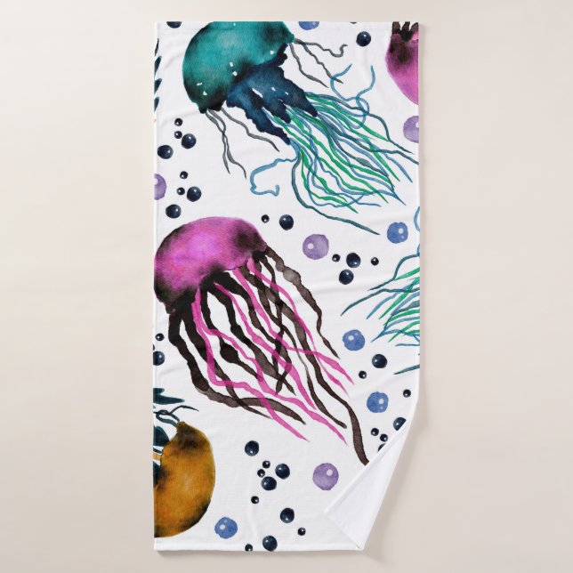 Hand drawn illustration. Seamless pattern. Digital (Toalla de baño)