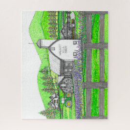 Hand Drawn Walnut Hill Farm and Barn Puzzle