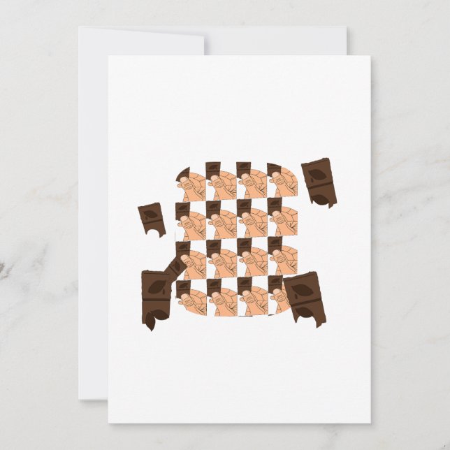 Hand holding a piece of Valentine's chocolate (Anverso)