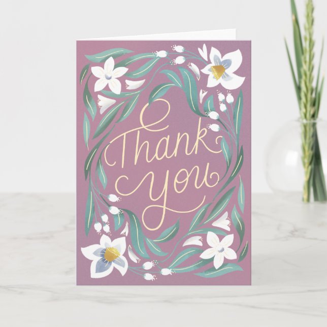 Hand Lettered Daffodil Gracias (Anverso)