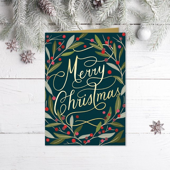 Hand Lettered Merry Christmas California Holly (Subido por el creador)