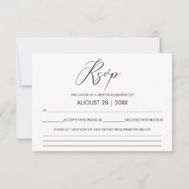 Hand Lettered Script Calligraphy Wedding RSVP