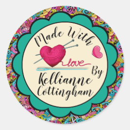 Hand Made with Love Pegatina