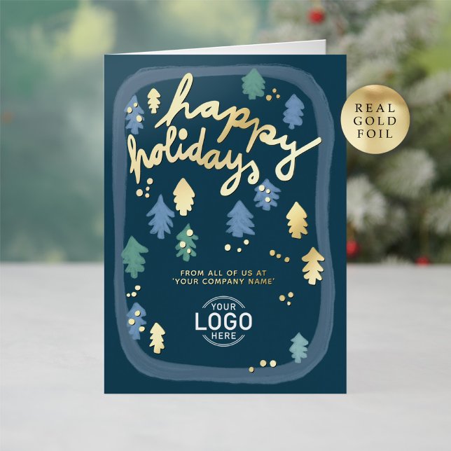 Hand Painted Cute Navy Blue Pine Trees Business (Subido por el creador)