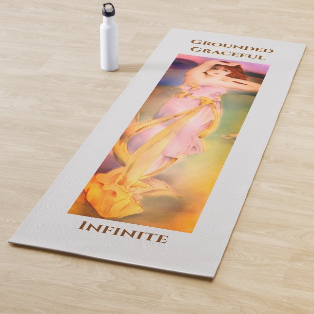 Hand-Painted Goddess Yoga Mat – Mindful Spiritual  (In situ)
