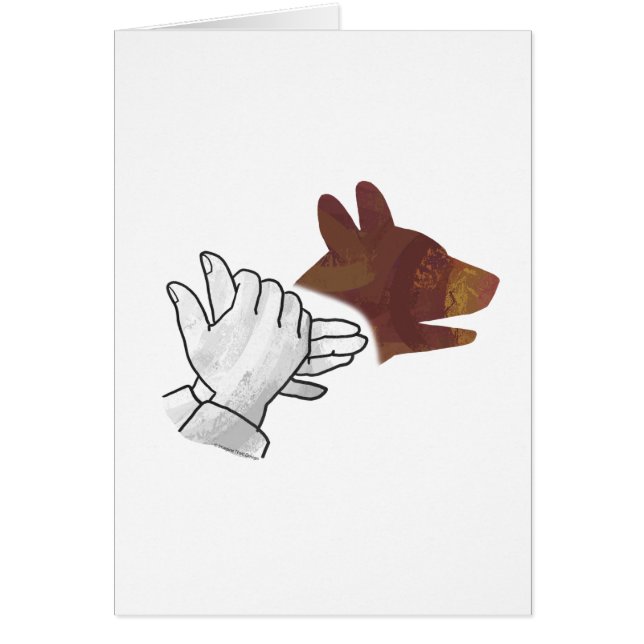 Hand Silhouette Dog Brown (Frente)