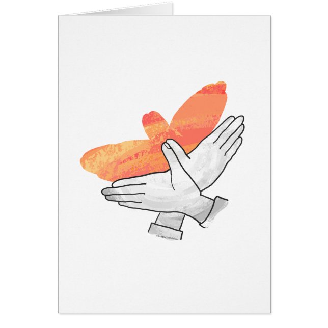 Hand Silhouette Eagle Naranja (Frente)
