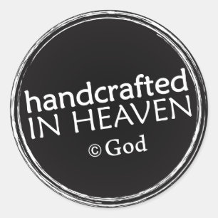 Handcrafted en pegatinas del cielo (dios de los