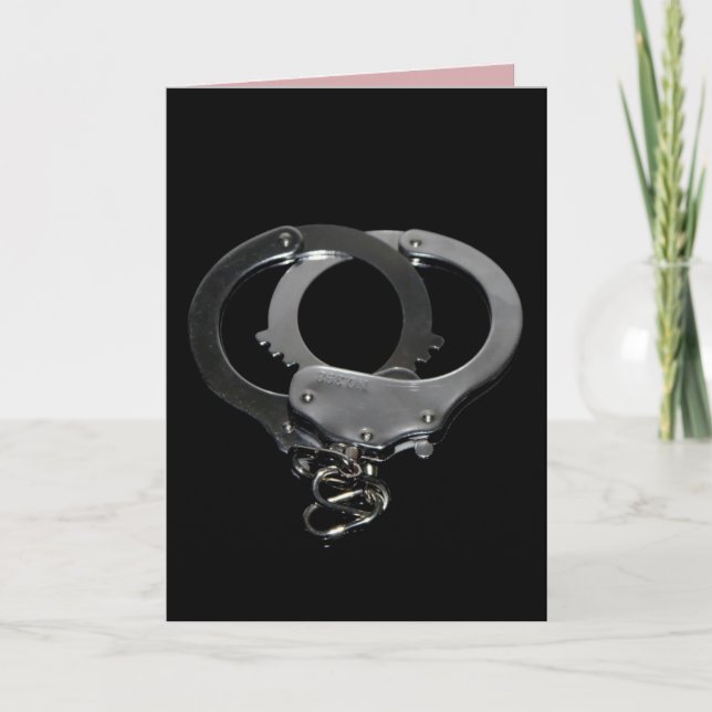 HANDCUFFS KINKY esposa esposo AMOR TARJETAS (Anverso)