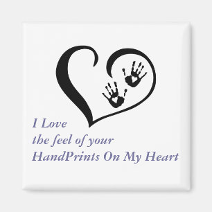 HandPrint en mi imán del corazón