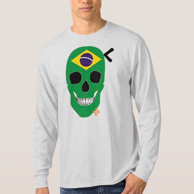 HANDSKULL Brasil Camiseta de manga larga B2 (Anverso)