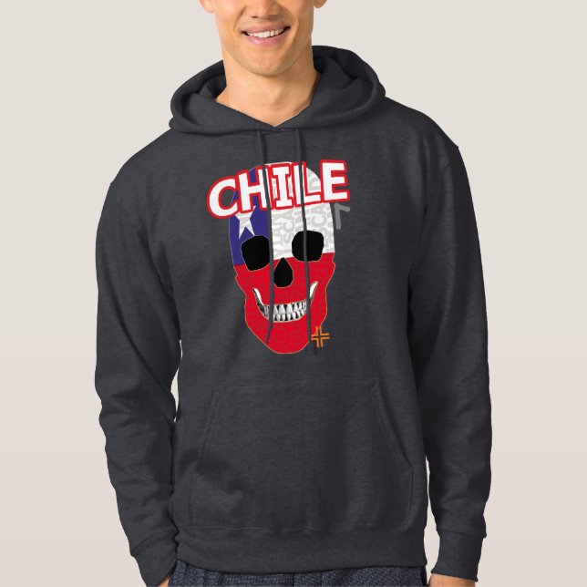 HANDSKULL Chile Camisón de sudadera encapuchada B2 (Anverso)