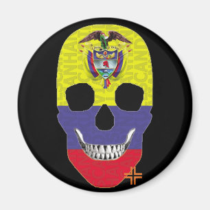 HANDSKULL Colombia imán redondo B2