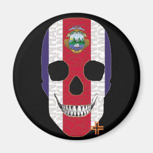 HANDSKULL Costa Rica imán redondo B2